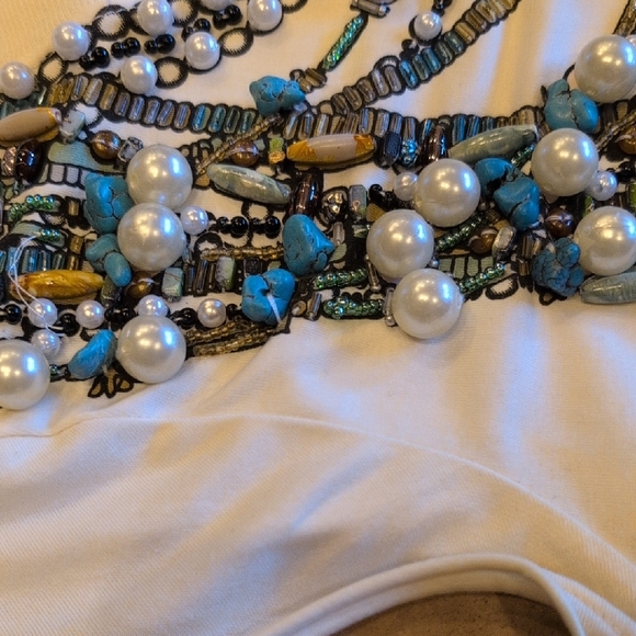 Double D Ranch Real Turquoise Embroidered Shirt With Pearls - Picture 3 of 5